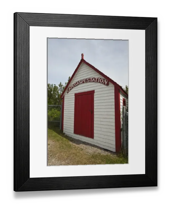 Framed Print : Quebec, Canada. Cape Gaspe Lighthouse in Parc national du Canada Forillon (Forillon