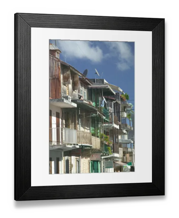 Framed Print : FRENCH WEST INDIES (FWI)-Guadaloupe-Grande-Terre-POINTE -A-PITRE: Old Town Colonial Framed Print : FRENCH WEST INDIES (FWI)-Guadaloupe-Grande-Terre-POINTE -A-PITRE: Old Town Colonial