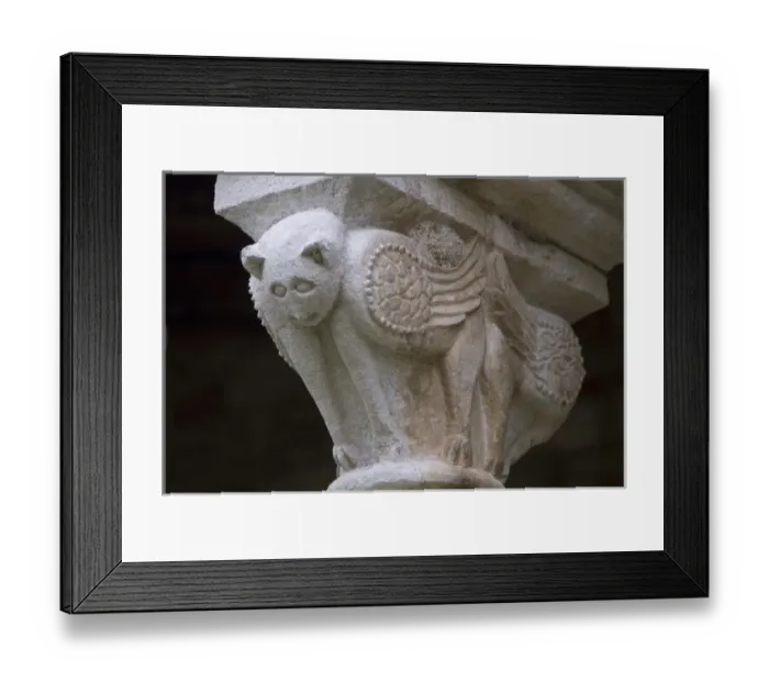 Framed Print : Albania, Fier, Apollonia, monastery, detail of capitail