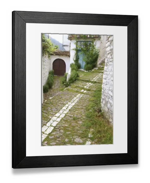 Framed Print : Albania, Berat, street Framed Print : Albania, Berat, street