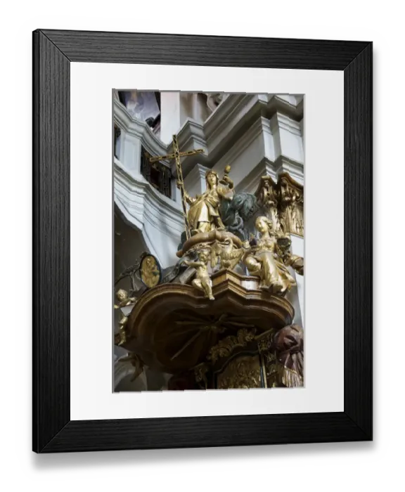 Framed Print : Europe, Austria, Wachau Valley, Lower Austria, Durnstein, pulpit detail Framed Print : Europe, Austria, Wachau Valley, Lower Austria, Durnstein, pulpit detail