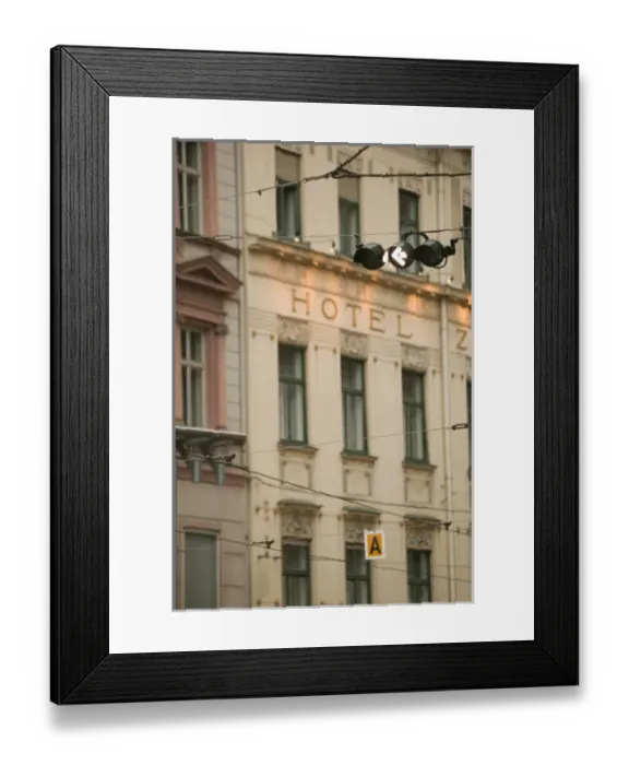 Framed Print : AUSTRIA-STYRIA (Stiermark)- GRAZ: Sackstrasse- Hotel Erherzog Johan  /  Detail