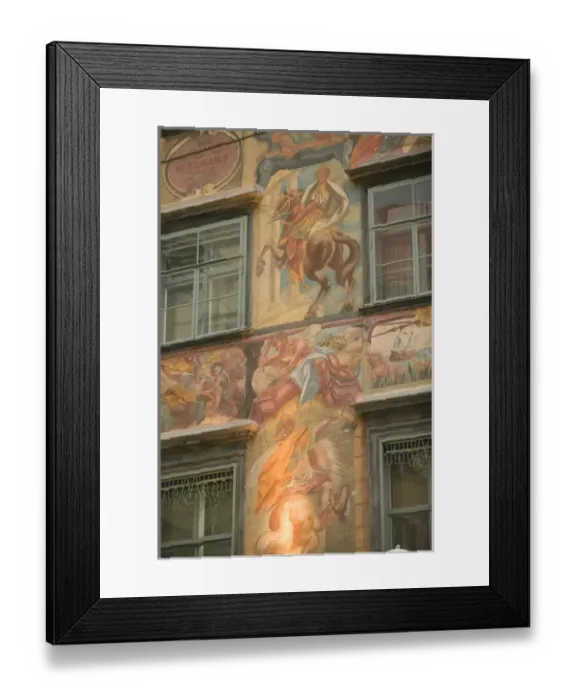 Framed Print : AUSTRIA-STYRIA (Stiermark)- GRAZ: Herrengasse- Pedestrian Zone Building Detail