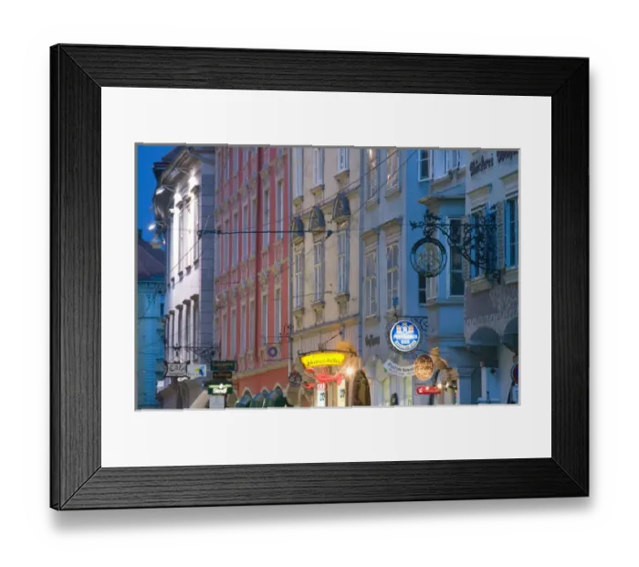 Framed Print : AUSTRIA-STYRIA (Stiermark)- GRAZ: Sackstrasse- Street Signs Evening Framed Print : AUSTRIA-STYRIA (Stiermark)- GRAZ: Sackstrasse- Street Signs Evening