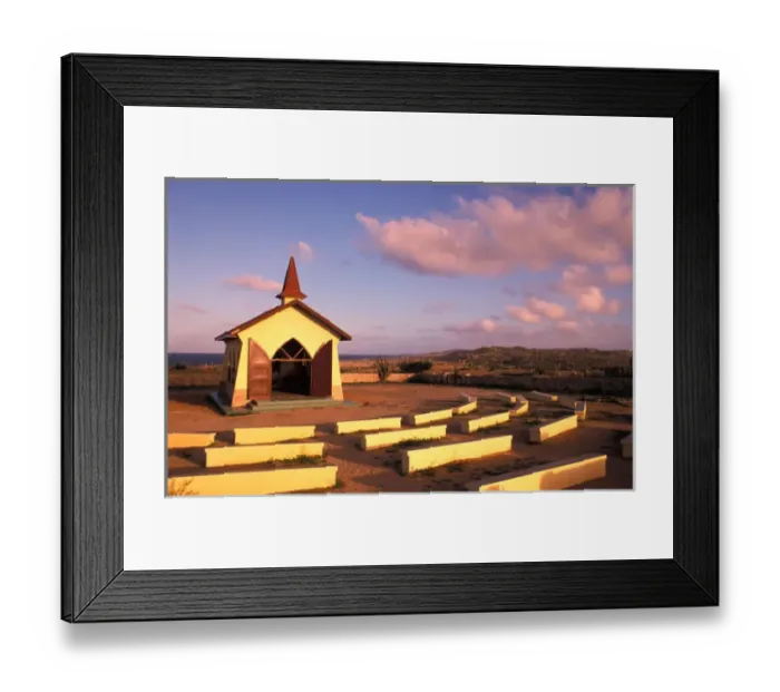 Framed Print : Caribbean, Aruba, Dutch-style Alto Vista chapel