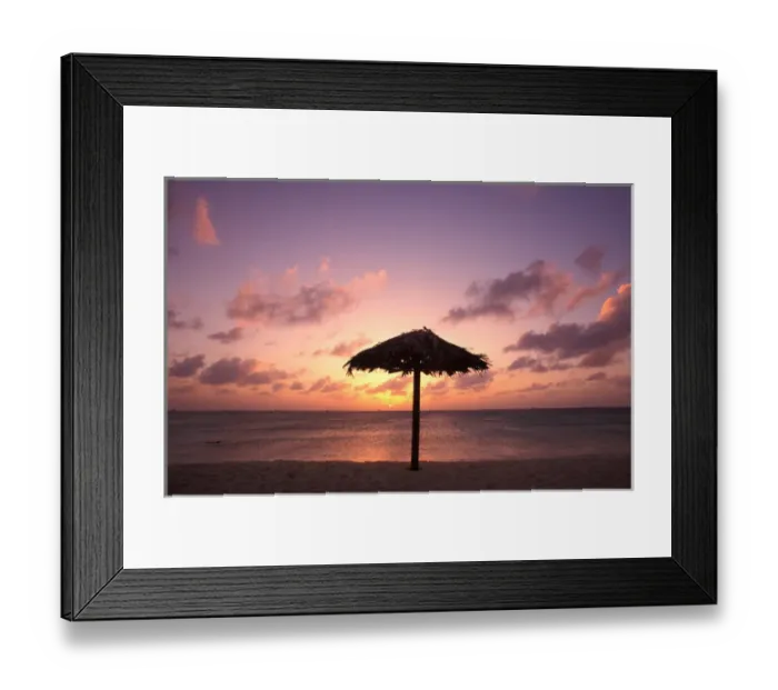 Framed Print : Caribbean, Aruba, Eagle beach at sunset