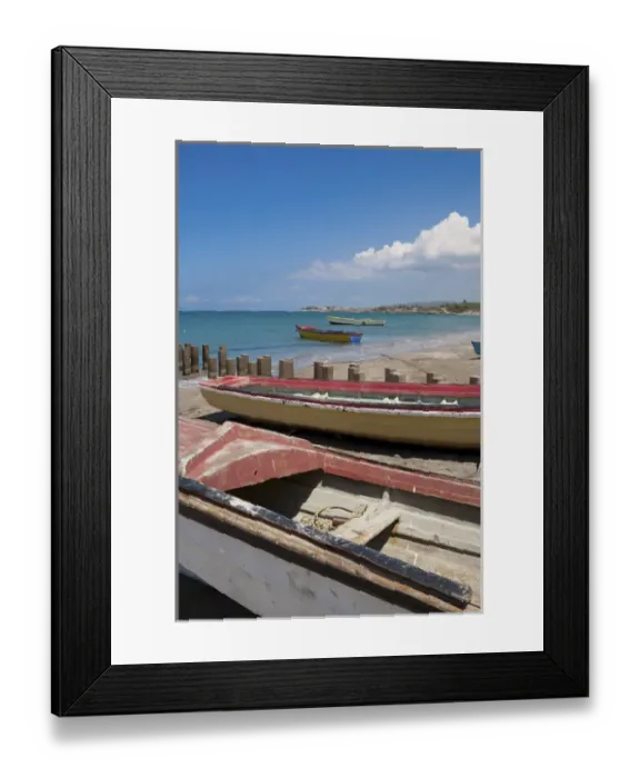 Framed Print : Fishing Boats, Treasure Beach, Lovers Leap, Jamaica South Coast Framed Print : Fishing Boats, Treasure Beach, Lovers Leap, Jamaica South Coast