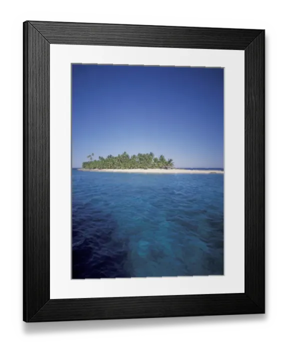 Framed Print : Caribbean, Bahamas, Treasure Island. Fantasy tropical island