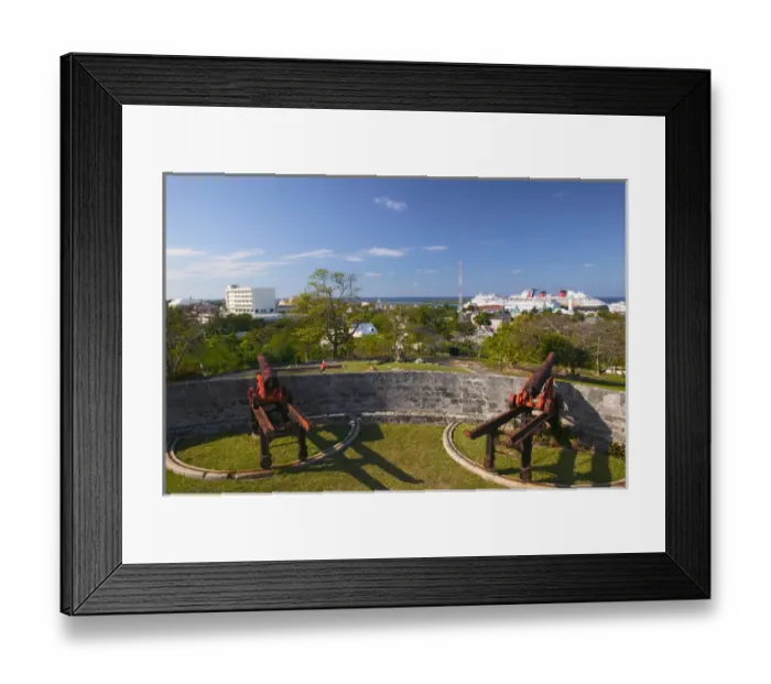 Framed Print : BAHAMAS, New Providence Island, Nassau Ft. Fincastle Cannons Framed Print : BAHAMAS, New Providence Island, Nassau Ft. Fincastle Cannons
