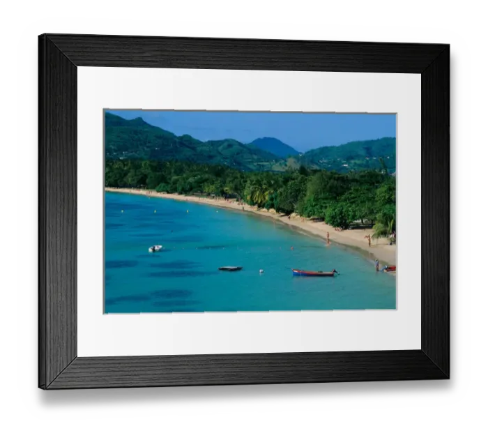 Framed Print : Saint Anne beach on the island of Martinique in the Caribbean Sea