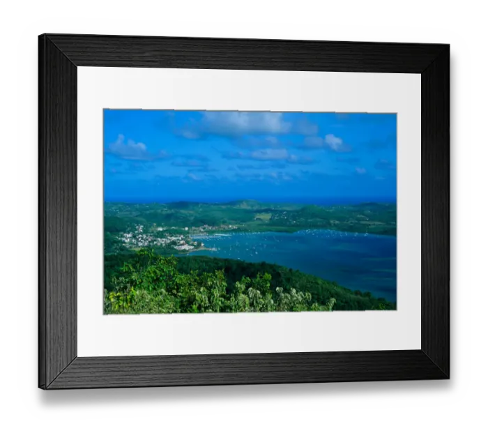 Framed Print : Marin Bay on the island of Martinique in the Caribbean Sea