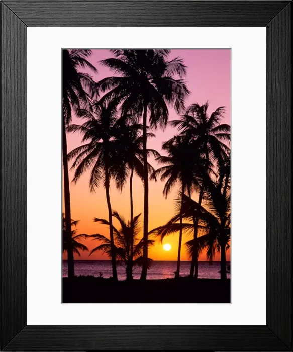 Framed Print : Sunset in the Saint Anne area on the island of Martinique in the Caribbean Sea Framed Print : Sunset in the Saint Anne area on the island of Martinique in the Caribbean Sea