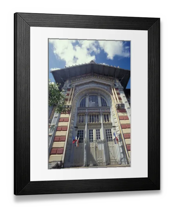 Framed Print : CARIBBEAN, Martinique, Fort de France Biblioteque Schoelcher