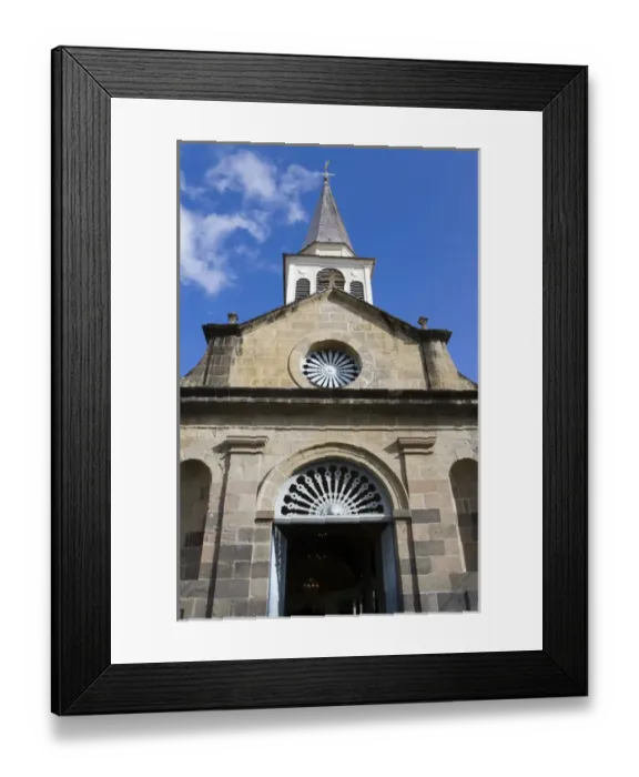 Framed Print : MARTINIQUE. French Antilles. West Indies. 17th-century church in Jesuit & roccoco