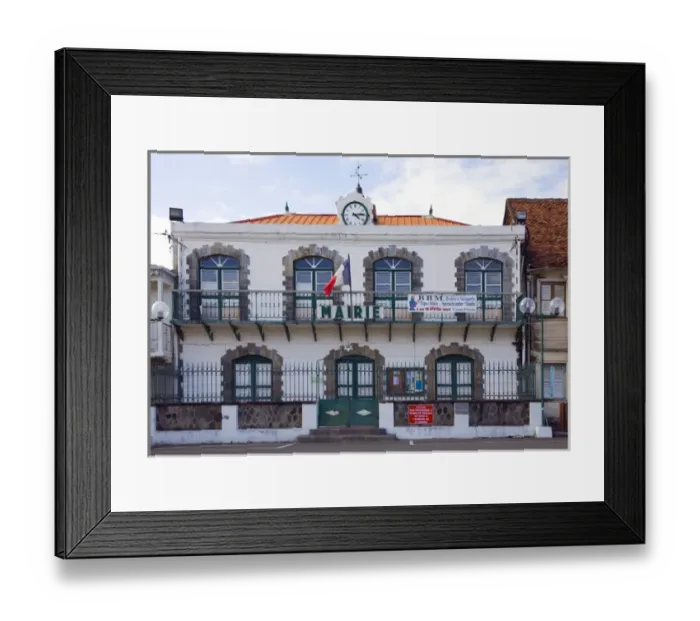 Framed Print : MARTINIQUE. French Antilles. West Indies. Town Hall, Case-Pilote Framed Print : MARTINIQUE. French Antilles. West Indies. Town Hall, Case-Pilote