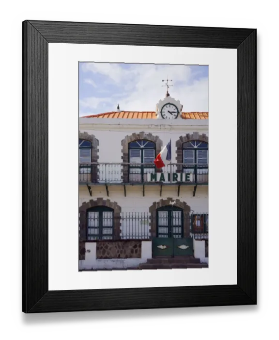 Framed Print : MARTINIQUE. French Antilles. West Indies. Town Hall, Case-Pilote