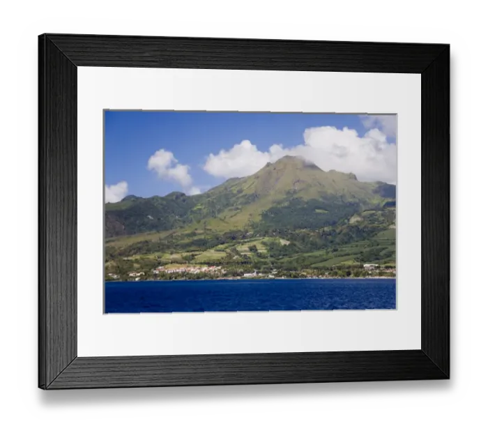 Framed Print : Martinique, French Antilles, West Indies, St. Pierre. Montagne Pelee (Mt. Pelee)