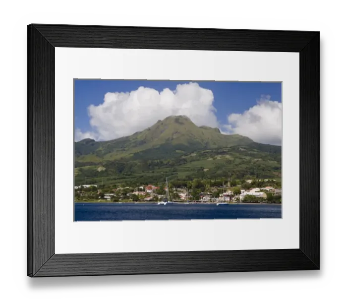 Framed Print : Martinique, French Antilles, West Indies, St. Pierre. Montagne Pelee (Mt. Pelee) Framed Print : Martinique, French Antilles, West Indies, St. Pierre. Montagne Pelee (Mt. Pelee)