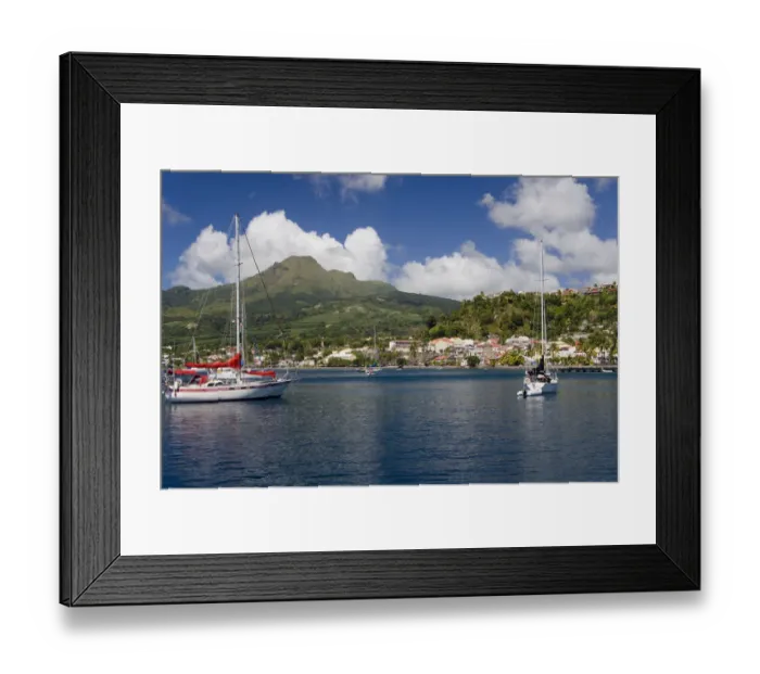 Framed Print : Martinique, French Antilles, West Indies, St. Pierre. Montagne Pelee (Mt. Pelee)