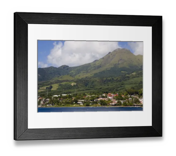 Framed Print : Martinique, French Antilles, West Indies, St. Pierre. Montagne Pelee (Mt. Pelee)