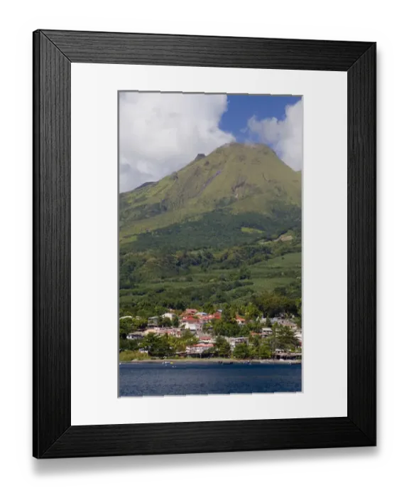 Framed Print : Martinique, French Antilles, West Indies, St. Pierre. Montagne Pelee (Mt. Pelee)