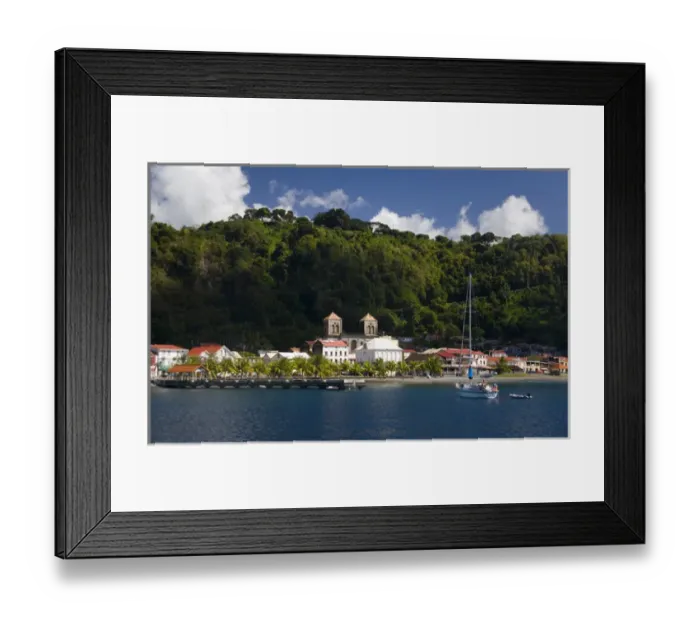 Framed Print : MARTINIQUE. French Antilles. West Indies. View of portion of town of St. Pierre from harbor Framed Print : MARTINIQUE. French Antilles. West Indies. View of portion of town of St. Pierre from harbor