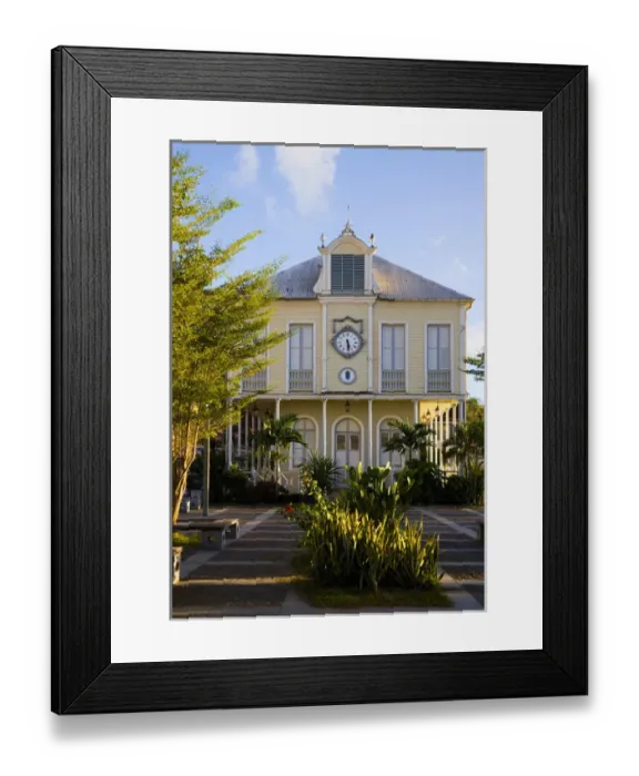 Framed Print : MARTINIQUE. French Antilles. West Indies. Building rebuilt to resemble one in Framed Print : MARTINIQUE. French Antilles. West Indies. Building rebuilt to resemble one in