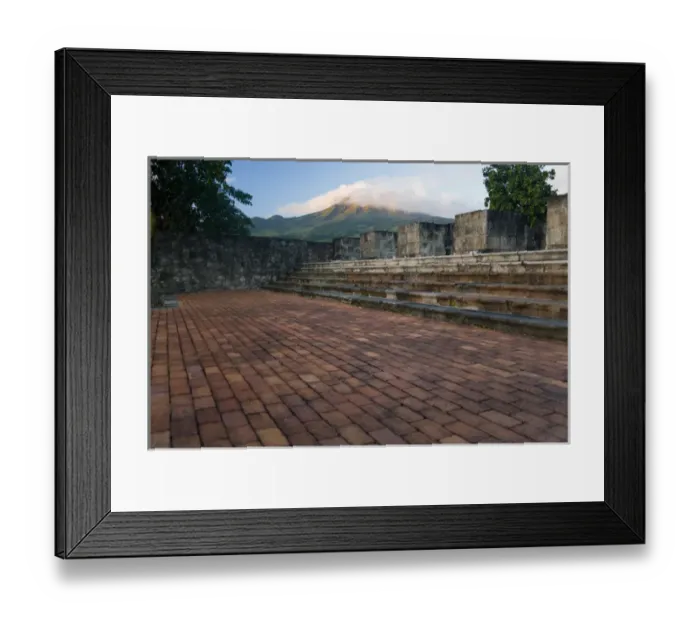 Framed Print : MARTINIQUE. French Antilles. West Indies. Ruins of the theatre in St. Pierre, destroyed