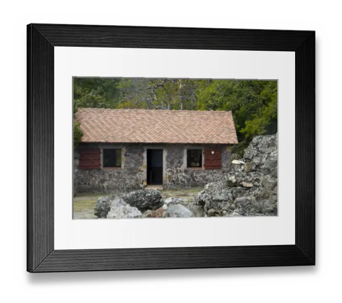 Framed Print : MARTINIQUE. French Antilles. West Indies. Restored building at Chateau Dubuc on