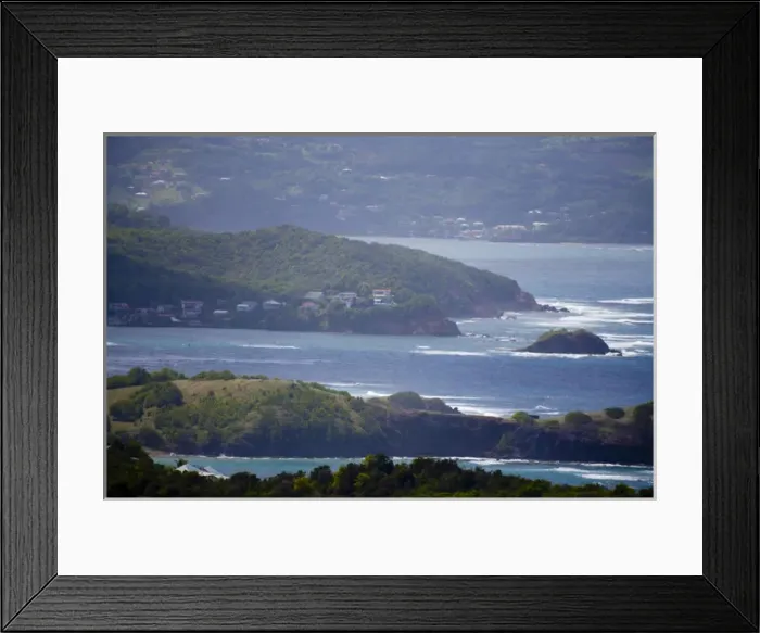 Framed Print : MARTINIQUE. French Antilles. West Indies. View of Atlantic coast from Reserve Naturelle