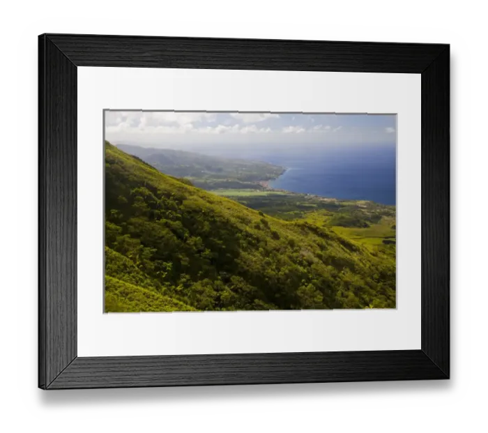 Framed Print : MARTINIQUE. French Antilles. West Indies. View of Caribbean coast & town of St. Pierre Framed Print : MARTINIQUE. French Antilles. West Indies. View of Caribbean coast & town of St. Pierre