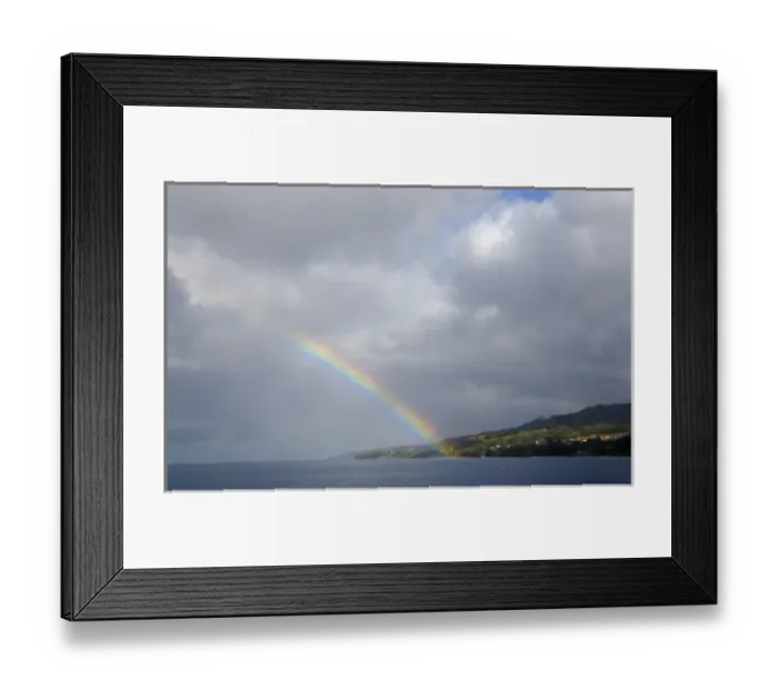 Framed Print : MARTINIQUE. French Antilles. West Indies. Rainbow over harbor at St. Pierre Framed Print : MARTINIQUE. French Antilles. West Indies. Rainbow over harbor at St. Pierre