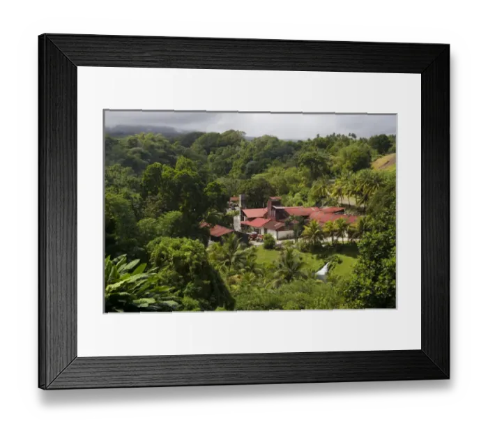 Framed Print : MARTINIQUE. French Antilles. West Indies. J. M. Distillery in Macouba. Buildings Framed Print : MARTINIQUE. French Antilles. West Indies. J. M. Distillery in Macouba. Buildings