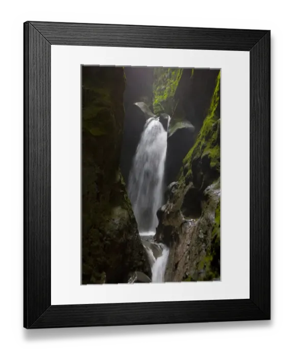 Framed Print : MARTINIQUE. French Antilles. West Indies. Waterfall in narrow slot canyon cut in volcanic rock Framed Print : MARTINIQUE. French Antilles. West Indies. Waterfall in narrow slot canyon cut in volcanic rock