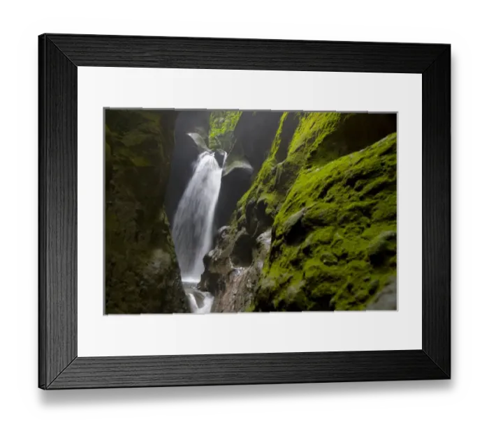 Framed Print : MARTINIQUE. French Antilles. West Indies. Waterfall in narrow slot canyon cut in volcanic rock Framed Print : MARTINIQUE. French Antilles. West Indies. Waterfall in narrow slot canyon cut in volcanic rock