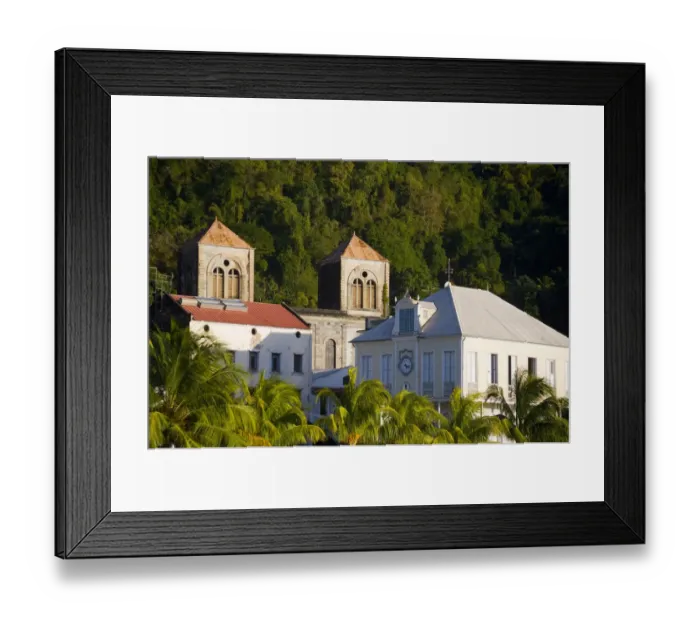 Framed Print : MARTINIQUE. French Antilles. West Indies. St. Pierre. Cathedral & buildings rebuilt Framed Print : MARTINIQUE. French Antilles. West Indies. St. Pierre. Cathedral & buildings rebuilt