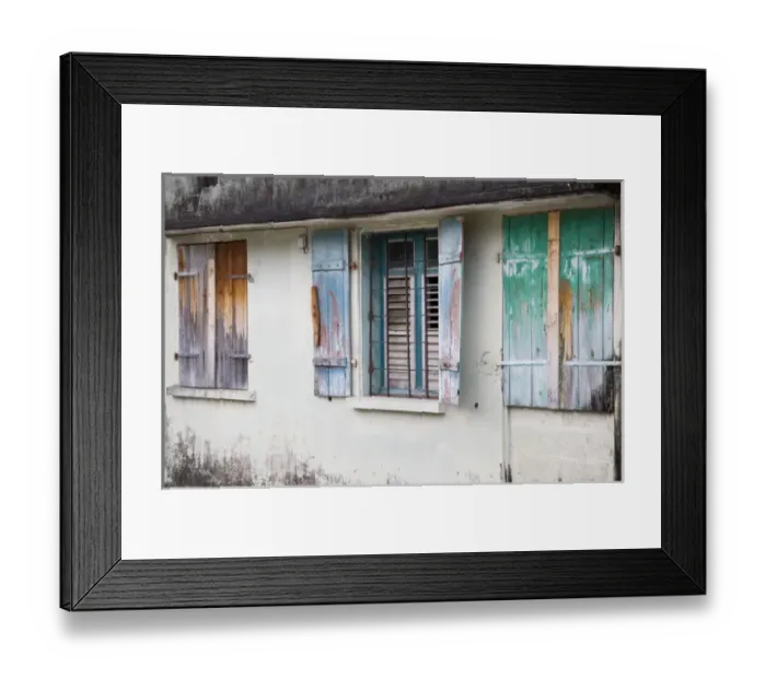 Framed Print : MARTINIQUE. French Antilles. West Indies. Exerior of building in St. Pierre
