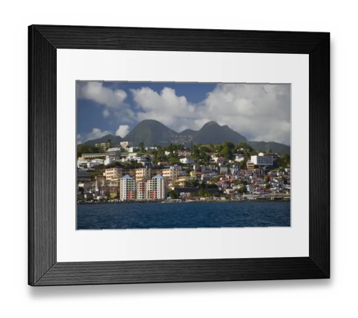 Framed Print : 01. MARTINIQUE. French Antilles. West Indies. City of Fort-de-France below cumulus clouds Framed Print : 01. MARTINIQUE. French Antilles. West Indies. City of Fort-de-France below cumulus clouds