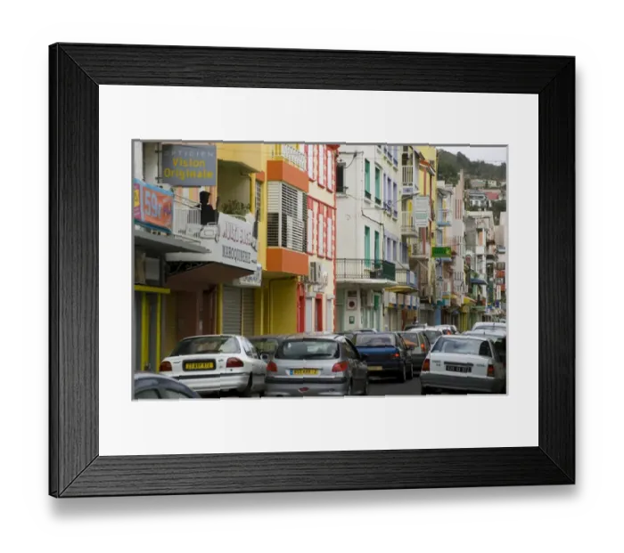 Framed Print : MARTINIQUE. French Antilles. West Indies. Busy street in Fort-de-France Framed Print : MARTINIQUE. French Antilles. West Indies. Busy street in Fort-de-France