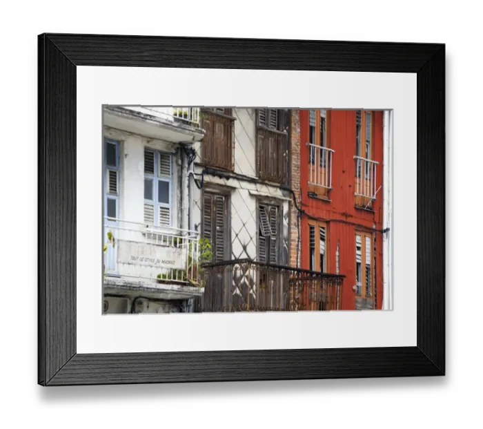 Framed Print : MARTINIQUE. French Antilles. West Indies. Building exteriors in Fort-de-France Framed Print : MARTINIQUE. French Antilles. West Indies. Building exteriors in Fort-de-France
