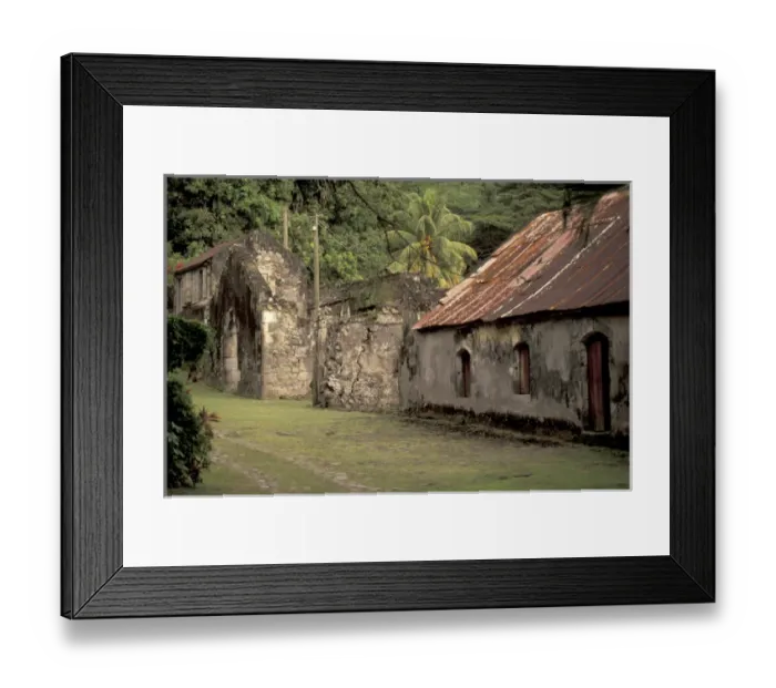 Framed Print : Caribbean, French West Indies, Martinique; Anse Ceron Habitation Ceron sugar plantation