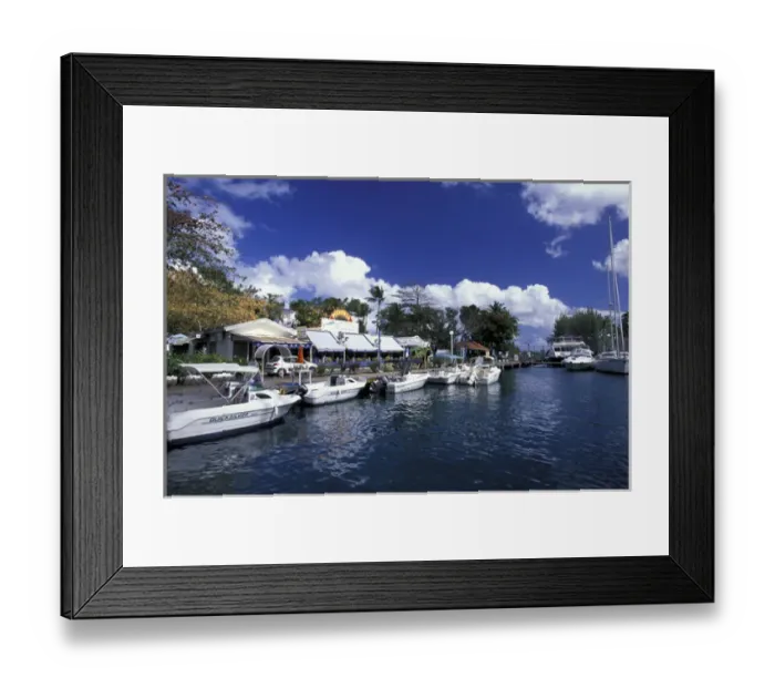 Framed Print : Caribbean, French West Indies, Martinique; Pointe Du Bout Resort marina Framed Print : Caribbean, French West Indies, Martinique; Pointe Du Bout Resort marina