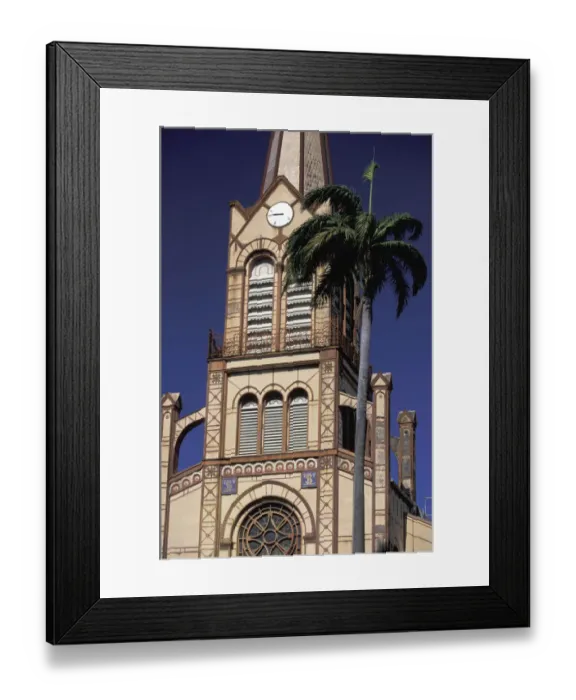 Framed Print : Caribbean, French West Indies, Martinique, Fort-de France. Cathedrale St Louis
