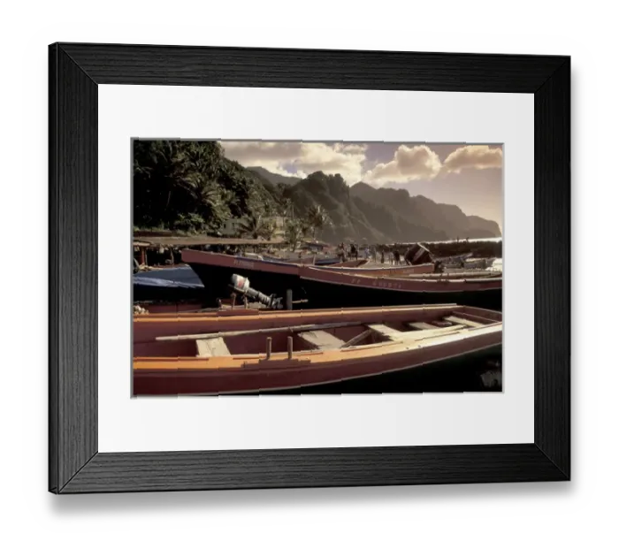 Framed Print : Caribbean, French West Indies, Martinique Grande Riviere; fishing boats Framed Print : Caribbean, French West Indies, Martinique Grande Riviere; fishing boats