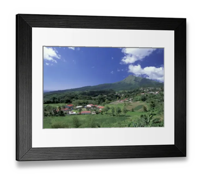 Framed Print : Caribbean, French West Indies, Martinique Morne Rouge; view from the towns panorama