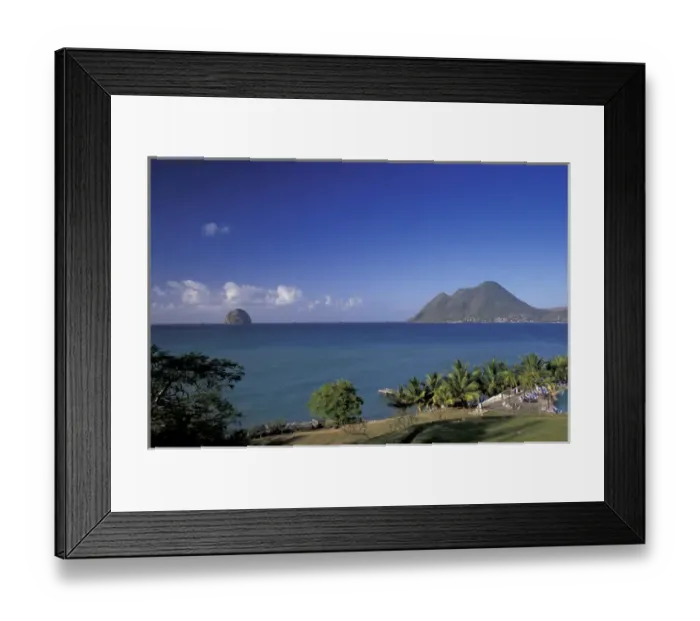 Framed Print : Caribbean, French West Indies, Martinique Le Diamant; view of Pointe du Diamant Framed Print : Caribbean, French West Indies, Martinique Le Diamant; view of Pointe du Diamant