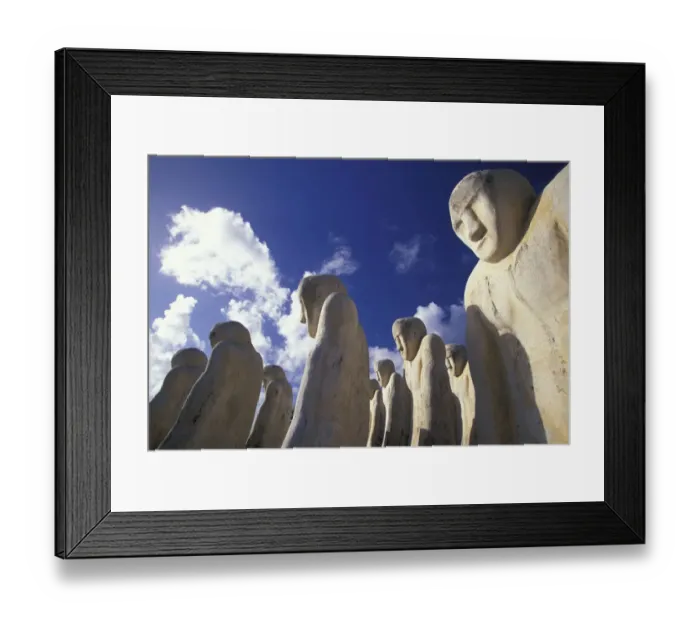 Framed Print : Caribbean, French West Indies, Martinique Le Diamant; Memorial to the Anse Caffard