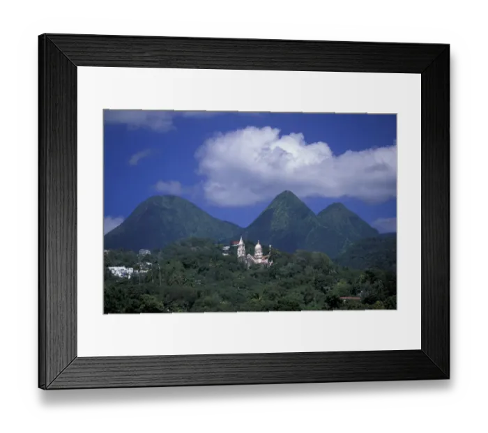 Framed Print : Caribbean, French West Indies, Martinique; Route de la Trace Sacre Coeur de Balata Framed Print : Caribbean, French West Indies, Martinique; Route de la Trace Sacre Coeur de Balata