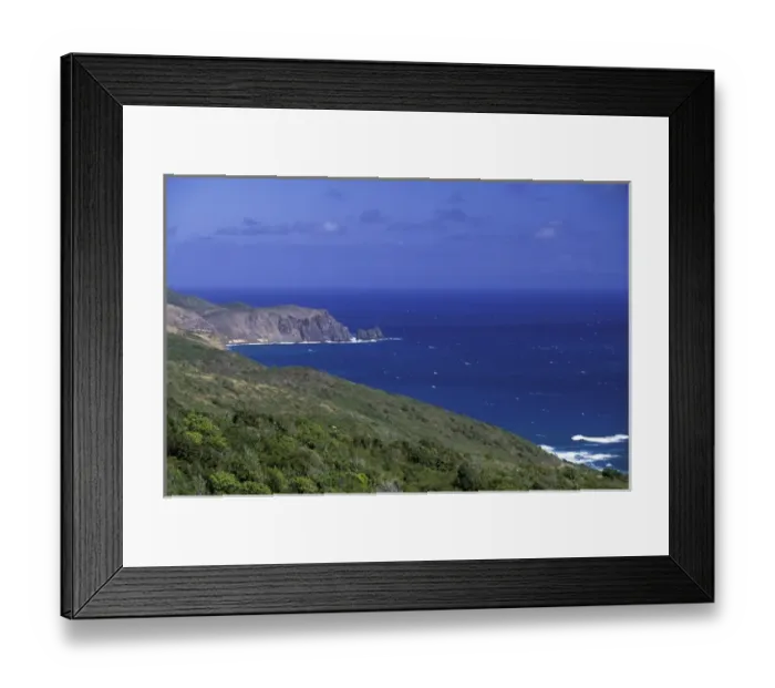 Framed Print : Caribbean, Montserrat, British Territory. Marguerita Bay Framed Print : Caribbean, Montserrat, British Territory. Marguerita Bay