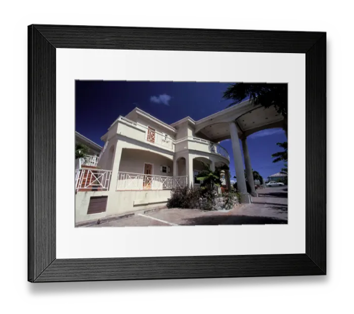 Framed Print : Caribbean, Montserrat, Sweenys. Tropical mansion suite Framed Print : Caribbean, Montserrat, Sweenys. Tropical mansion suite
